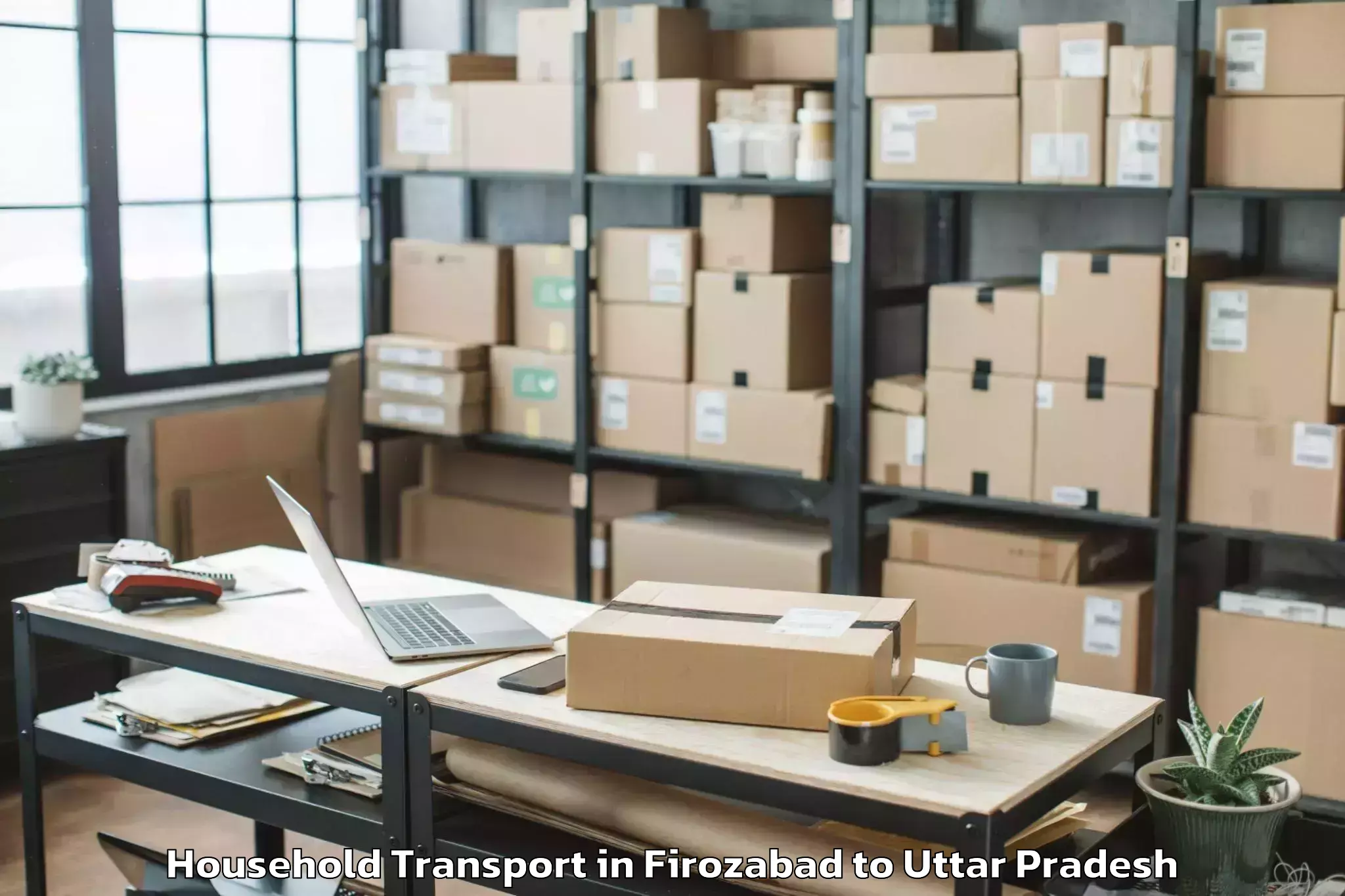 Trusted Firozabad to Muskara Household Transport